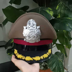 หมวกตำรวจสีกากี ติดช่อชัยพฤกษ์สีทอง 1 แถว พร้อมซองหมวกกันเปื้อน ตัวโคลงฉลุสวยช่วยให้มีน้ำหนักเบาและระบายอากาศใส่สบายไม่อับชื้น หมวกกากี หมวกกากี ตำรวจ - Lazada