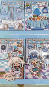 tocaboca paperdoll Cinamonroll (ready to playno need to cut) quiet book for kids