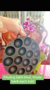 Khuôn đổ bánh khọt bánh căn Nhật takoyaki chống dính 14 lỗ 2 quai Huỳnh Anh - gia dụng Nari