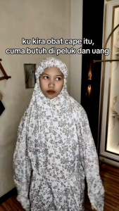 Mukena Terusan Dewasa Katun Foil Gliter