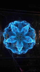 Blue LED Snowflake Light Decoration for Indoor or Outdoor Use 20inches