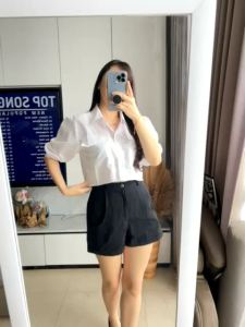 ATASAN KEMEJA CROP KOREA STYLE 7873 MV