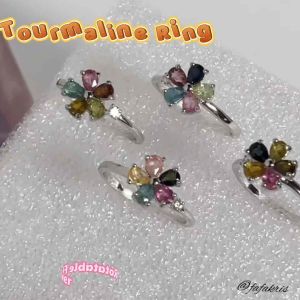 Tourmaline Ring Adjustable S925 Cincin
