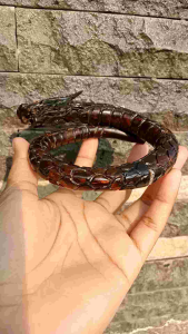 gelang akar bahar merah ukir naga S119
