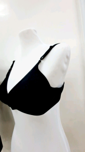 AVON LAUREN NONWIRE NUDE AND BLACK BRA