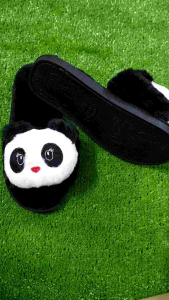 DÉP LÔNG quai ngang gấu Panda siêu cute Đế cao su chống trượt sz 36_41 nữ
