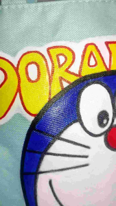 tas Tote bag resleting murah Doraemon gambar besar fullprint