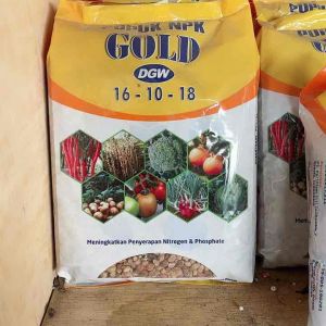 PUPUK DGW NPK GOLD 16 10 18 BERAT 1 KG KEMASAN PABRIK