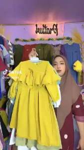 BISA COD Gamis Anak variasi mutiara// Gamis Noura Anak // Gamis Anak Naura cringkle premium