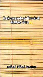 Tirai Bambu Teras Depan Rumah Ukuran 3 x 2 Meter Free Paku Sama Keretan