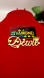 Bros Papan Pin Hijab Ukir Nama Sendiri Lapis Emas COD