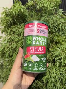 Đường cỏ ngọt ăn kiêng hữu cơ Whole Earth Stevia Leaf lọ 350g