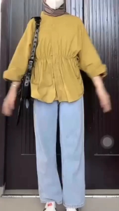 Alya shirt / Kemeja wanita serut / Kemeja Wanita Linen / Kemeja Terbaru