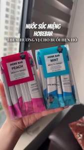 Nước Súc Miệng HOBEBAR Giúp Hơi Thở Thơm Mát Hỗ Trợ Cải Thiện Sức Khỏe Răng Miệng - 1 HỘP(20 gói/1 gói x12ml)