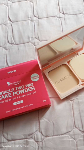 NURRAYSA glowing makeup set magic lipstik two way cake powder