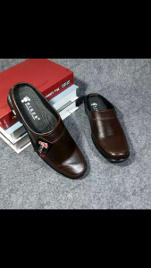 Sandal Sepatu Kulit Pria Slip on Slop Casual Formal