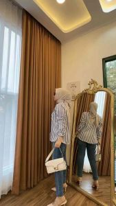 Kemeja Serena Kombinasi kotak  Bahan Aliya Premium kode 1076/159 Fashion wanita