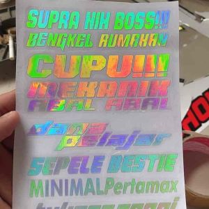 Sticker Cutting Hologram - Stiker Cutting Motor - Stiker Cutting Hologram - Stiker Cutting Kata Kata - Stiker Cutting Terbaru