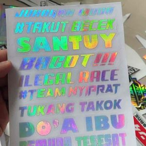 Stiker Cutting Hologram & Stiker Tinggal Tempel