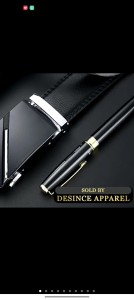DESINCE Men Leather Belt Genuine Leather Automatic Buckle Belts Formal Tali Pinggang Kulit Lelaki MA 100