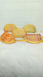 Dompet songket jumbo  kerang list gold /Dompet koin/Dompet uang Dompet asesoris