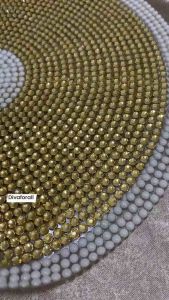 6PCS! Gold rhinestone & ceramic placemats ! LUXURY SERIES