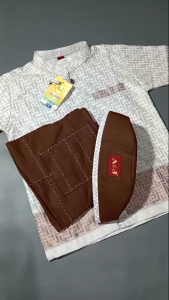 Koko Anak Motif Oxa Lengan Pendek