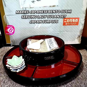 MARIEE JAPAN BENTO SUSHI SERVING LAZY SUSAN SET ROTATING DISH • JAPAN SURPLUS • FOOD STORAGE