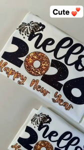 NEW YEAR FAMILY SHIRT CLOUD DANCER COLOR OF THE YEAR 2026 COTTON SPANDEX
