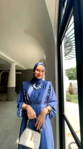 Dress Ceruty Armani Full Furing Shamara/Gamis wanita/Fashion Remaja Muslim