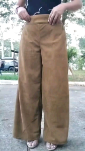 RGCL Trendy Lightweight Comfy Culduroy Wideleg Pants Garterized back fits up to 34" Waistline
