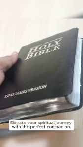 The Holy Bible - King James Version (KJV) Flex Silver Edge Compact - 6.5 x 1 x 4.5 Inches - 66 Books - Translated from Original Tongues - Compact Size - Flex Cover - Gold Edge