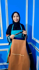 Celemek anti air dan minyak-Apron polos bahan Oscar kulit sintetis-celemek masak murah