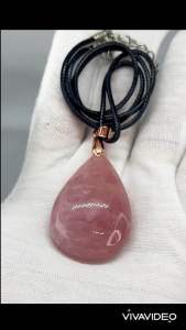 NATURAL ROSE QUARTZ NECKLACE ( The crystal of Love )