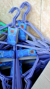 HANGER KAWAT WARNA/GANTUNGAN BAJU DEWASA STENLISH 10PC