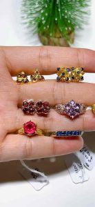 ธนาภรณ์✨แหวนและต่างหูเงินแท้ พลอยแท้(GSH1074-1080)