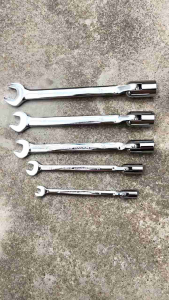 8-19mm Single Flexible Head Socket Wrench Open End Wrench Swivel Head Spanner Spanar Set Spannar Box Socket CRV