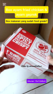 40 Pcs Dus Box Fried chicken ayam geprek bahan Ivory putih food grade tahan minyak dan panas | ALIYAH PACK |