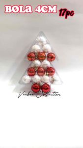 Dekorasi Natal 393 Packing: Mainan Bola Natal 17pc 4cm