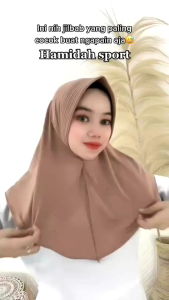 COD hijab bergo hamidah jersey oval size [L] bisa bikin tampilan lebih cantik tampa ribet bahan spandek jersey premium
