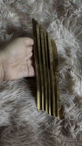 Gold Series Dinner Knife Set of 6PCS - Sleek Gold Finish Serrated Edge Elegant Design Perfect for Formal Dining for Catering and Restaurant