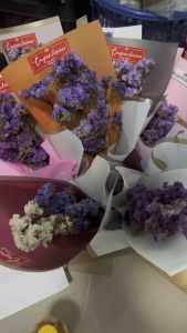 ช่อดอกไม้แห้ง ช่อดอกไม้สแตติส ของขวัญวันจบ บัณฑิตน้อย ชุด 3 รายการ