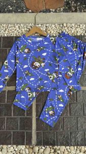 ชุดเด็ก เด็กชาย ลายทหารเครื่องบิน แขนยาวขายาว ผ้าไมโคร นิ่มบางเบาใส่สบายสีสดซักง่ายสีไม่ตก (ย+ย) ทหารเครื่องบิน