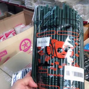 หลอดงอ 8 มิล ไม่ห่อ สีเขียว AMAZON 100 เส้น