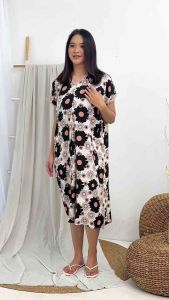Daster Wanita Lengan Pendek Renda Dress Rayon Premium Grade A Super Adem Busui Bumil