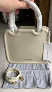 C&K Charles&Keith AUTHENTIC ORIGINAL with dust bag leather Perline Sculptural Top Handle Bag for women NO BOX