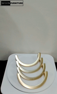 WF042 Gold Handle Lemari Setengah Bulat Tarikan Laci Pegangan Pintu Lemari