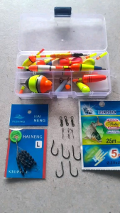 set pelampung isi 15pcs sensitif plus box timah