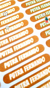 [155 PCS] 05 - STICKER NAMA PENSIL ukuran 07x4 cm / Stiker Buku Anak Mata Pelajaran Sekolah TK SD SMP / Note Book / Buku Paket / Buku Tulis / Pulpen / Penggaris / Alat Tulis / Mapel