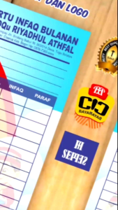 KARTU SPP/ INFAQ/ IURAN CUSTOM NAMA ALAMAT DAN LOGO SEKOLAH